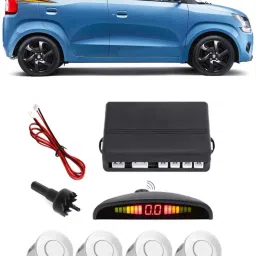 GS337 Silver Car Reverse Parking Sensor with LED Display 4 Sensor G337 Parking Sensor-image-0