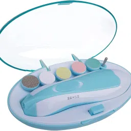 Baby Nail File Electric,Baby Nail Trimmer with 6 Grinding Heads Safe for Newborn Baby(blue)-image-34