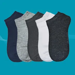MJE Men Pack Of 5 Anti-Odour Ankle Length Socks-picture-2