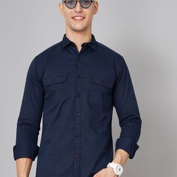 THE BEETEL HOUSE Men Standard Slim Fit Spread Collar Solid Cotton Casual Shirt-picture-35