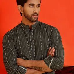 Anouk Rustic Men Geometric Kurta-image-90