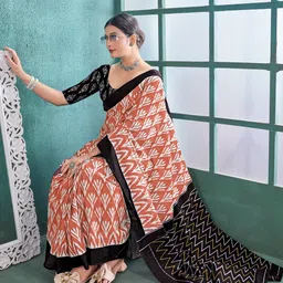 Anouk Rustic Ikat Saree image 5