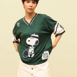 ONLY Women Printed V-Neck Drop-Shoulder Sleeves Applique T-shirt-image-46