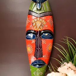 apka mart Orange and Green Printed Wooden Wall Decor-image-79