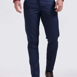 INVICTUS Men Mid-Rise Slim Fit Cotton Formal Trousers-picture-49