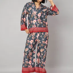 Orchid Blues Printed Shirt With Trousers Co-Ords-picture-58