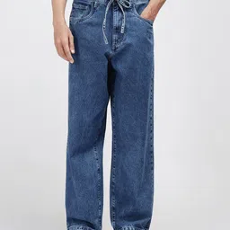 RARE RABBIT Men Comfort Stretchable Otto Light Blue Baggy Jeans-image-38