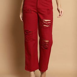 JAKANARY Women Relaxed High-Rise Easy Wash Trousers-image-92