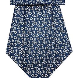 Leonardi Men's with White Floral Print Microfiber Cravat-26