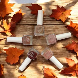 Indie Nails Set Of 5 Nail Color-5ml Each - FussyBeige-PawPrint-Cutting Chai-Mocha-Quietude-23