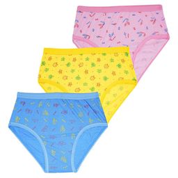 YELLOWDELIGHT Girls 3-Pcs Cotton Hipster Briefs YD 777 STK (g) prnt panties 9-10y-3p-image-98
