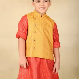 Fabindia Boys Printed Nehru Jacket-picture-53