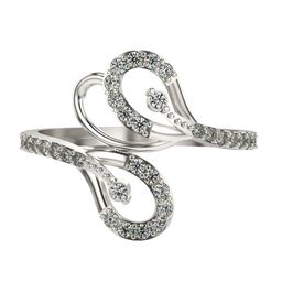 VALANOVA 14KT White Gold Diamond Studded Ring 2.47 g-image-59