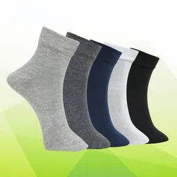 MJE Pack Of 5 Everyday Lightweight Ankle-Length Socks-image-66