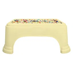 Kuber Industries Cream-Coloured & Red Abstract Plastic Bath Accessories Set image 4