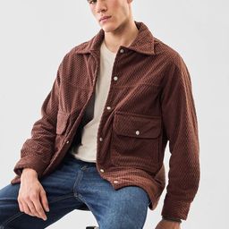 Snitch Men Spread Collar Self Design Tailored Jacket-picture-0