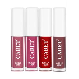 CARET ORGANIC Set Of 4 Super-Pigmented Liquid Matte Lipsticks - 8 ml - 2 - 8 - 3 - 1-43