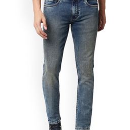 Basics Men Jean Regular Fit Low-Rise Low Distress Heavy Fade Stretchable Cotton Jeans-image-80