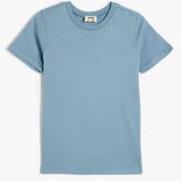 Koton Boys Solid Round Neck Cotton T-shirt-image-60