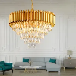 GAUVIK Gold-Toned Textured Ceiling Lamp image 4