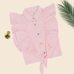 Pantaloons Junior Girls Flutter Sleeve Shirt Style Top-picture-28