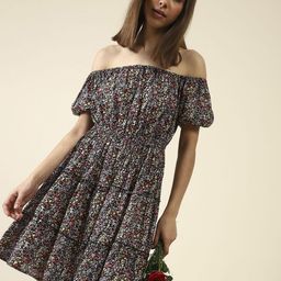 StyleCast X SERA Floral Print Puff Sleeve Fit & Flare Mini Dress-image-47
