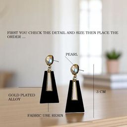M55 Teardrop Shaped Drop Earrings image 2