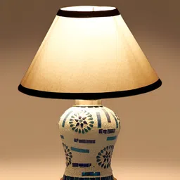 Aura Conical White & Black Printed Glass Frustum Shaped Table Lamp-image-6