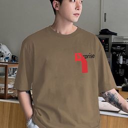 CLAFOUTIS Men Typography Printed Drop-Shoulder Sleeves Applique T-shirt-image-62