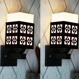 Gojeeva Brown Wood Square Wall Lamps-picture-40