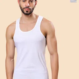 Friskers Pack Of 2 Sleeveless Cotton Basic Gym Vests-picture-9