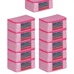 AMAK INC Pink Fabric Multi-Utility Wardrobe Organisers-picture-6