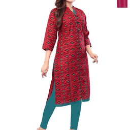 B2F Manufacturing & Designing Kurti Selection Of 2 Printed Cotton Maternity Kurta-image-92