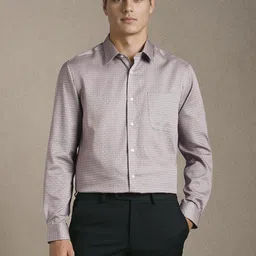 Louis Philippe Men Geometric Printed Spread Collar Pure Cotton Formal Shirt-picture-19