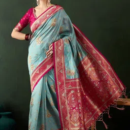Dori Woven Design Zari Banarasi Saree-46