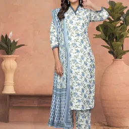 BAPS Women Floral Printed Kurta with Trousers & Dupatta-picture-39