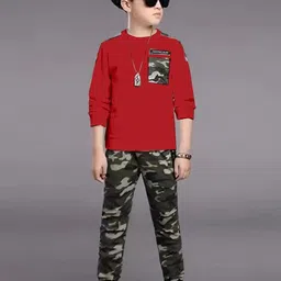 ZIKIGO Unisex Red Clothing Set-46