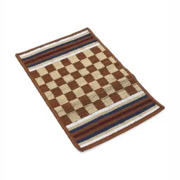 Status IRIS Brown & Beige Checked Rectangular Shaped Anti Slip Doormat image 5