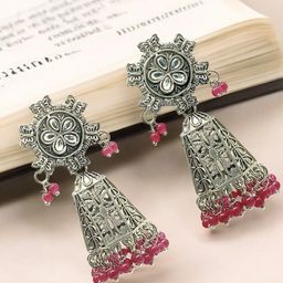 FEMMIBELLA Dome Shaped Jhumkas Earrings-image-26