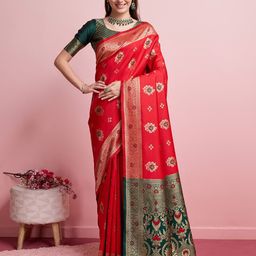 Shreyansh creation Ethnic Motifs Woven Design Zari Banarasi Saree-47