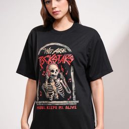 Street By Tokyo Talkies Women Printed Drop-Shoulder Sleeves T-shirt-image-37