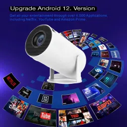 Omex 4K Android 12 BT5.0 Dual Band WiFi6G (260 ANSI) Netflix Prime YouTube (4000 lm / 1 Speaker / Wireless / Remote Controller) Portable Projector image 4