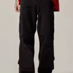 StyleCast Men Solid Loose Fit Cargos Trousers-image-89