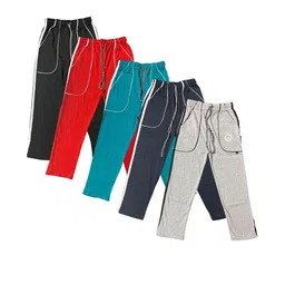 cubihexa AMNOUR Boys Pack of 5 Multicoloured Solid Track Pants-picture-13
