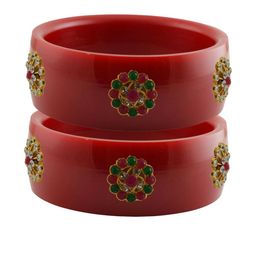 Vidhya Kangan Women Red Bangle-image-82