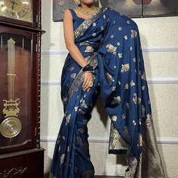 bigben textile Ethnic Motifs Zari Banarasi Saree-picture-10