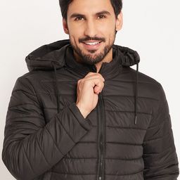 VERO AMORE Men Solid Hooded Quilted Jacket-image-39