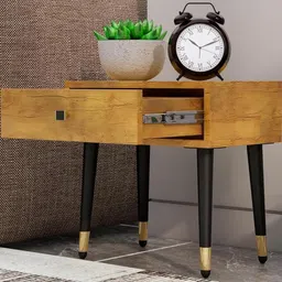 HEXA RED Beige Engineered Wood Bedside Table-picture-17