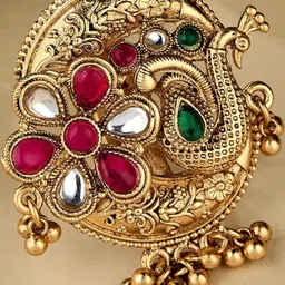 Anouk Women Brass Kundan Finger Ring-image-99