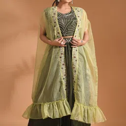 Morchari Embroidered Round-Neck Co-ords with Jacket-picture-33